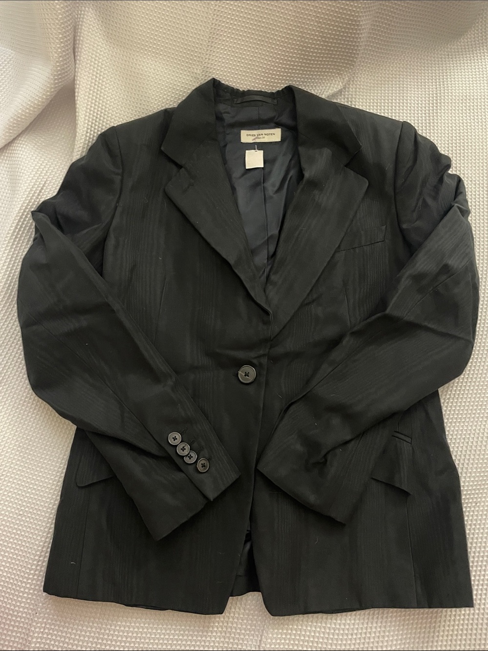 Dries Van Noten Black Single-Button Women's Blazer
